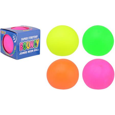 Johntoy John Toy Neon bouncy bal 10 cm in doos (1 stuk) assorti