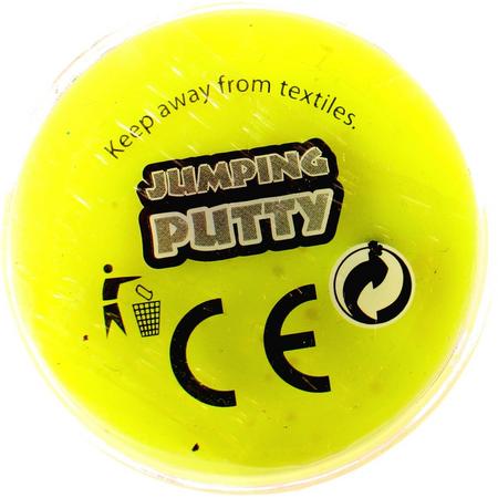 Johntoy Jumping Putty Met Oogjes Geel 4.5 Cm
