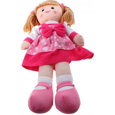 Johntoy Knuffelpop Baby Rose Meisje Roze 40cm