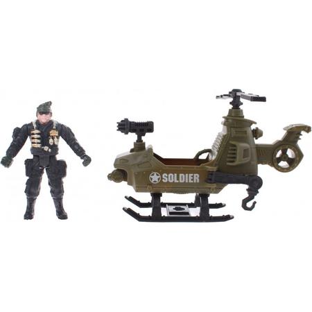 Johntoy Leger Speelset Army Forces Helicopter Legergroen
