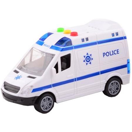 Johntoy Politiebus Licht En Geluid 14 Cm Wit/blauw