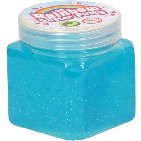 Johntoy Rainbow Glitter Putty 6 Cm Blauw