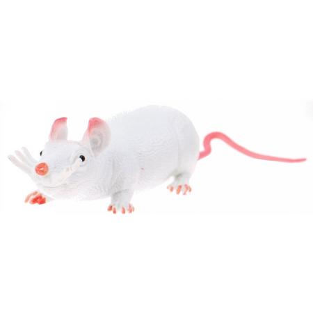 Johntoy Rat Animal World 30 Cm Wit