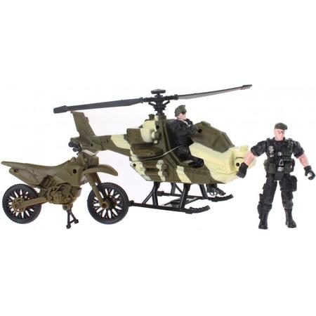 Johntoy Speelset Army Forces Helicopter Groen