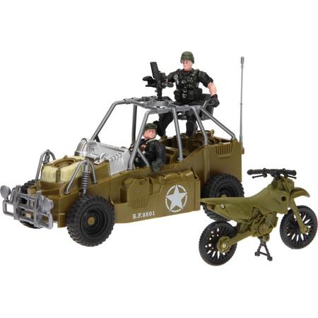 Johntoy Speelset Army Forces Jeep Groen