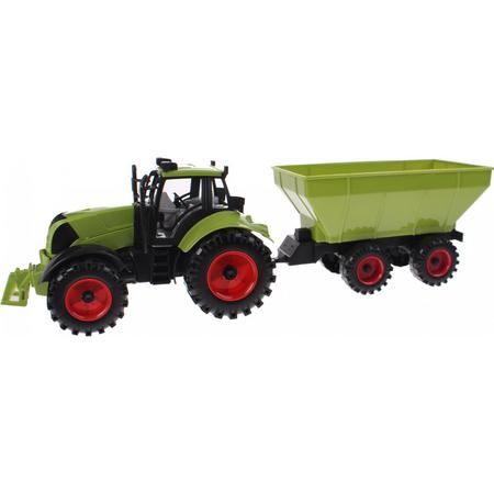 Johntoy Speelset Junior Farming Tractor Met Aanhanger  43 Cm