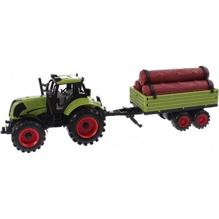 Johntoy Speelset Junior Farming Tractor Met Aanhanger 43 Cm