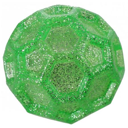 Johntoy Stuiterbal Glitter Met Licht Groen 70 Mm