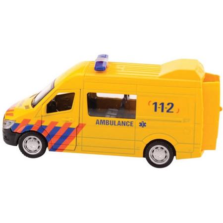 Johntoy Super Cars  ambulance met licht en geluid 1:32