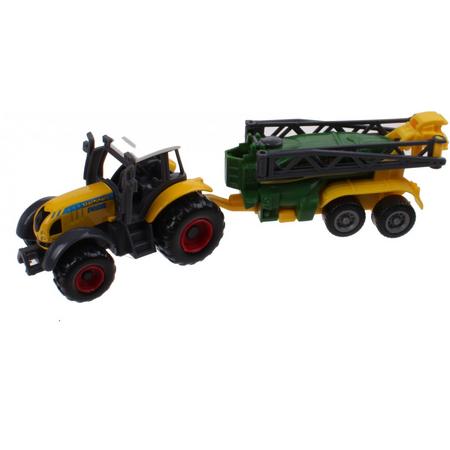 Johntoy Tractor Geel Die-cast 3-delig Farm Masters