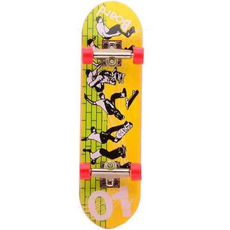 Johntoy Vinger Skateboard Geel/groen 7-delig 9 Cm