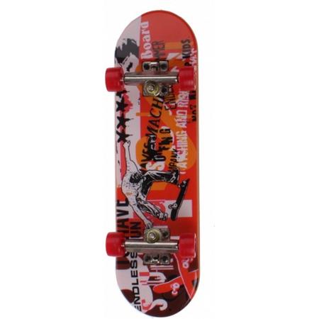 Johntoy Vinger Skateboard Rood 7-delig 9 Cm