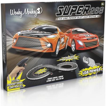 Wonkey Monkey - Racebaan - Auto Race - Wedstrijd - 5V - Auto - Race - 2.68 m