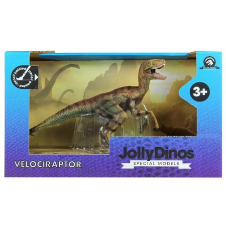 JollyDinos - Velociraptor - handgeschilderd - dinosaurus