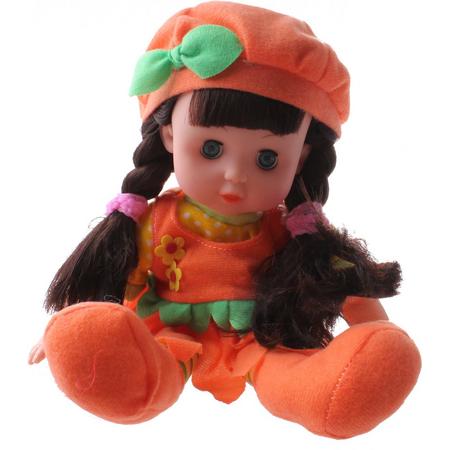 Jonotoys Babypop Flowergirl 29 Cm Oranje