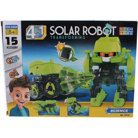 Jonotoys Bouwpakket Solar Robot Transforming 4-in-1 Groen