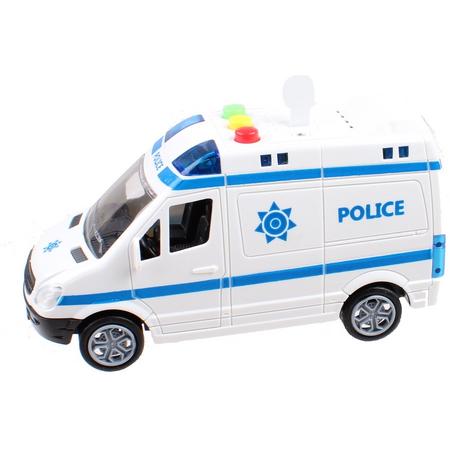 Jonotoys City Intertial Politiewagen 14 Cm Wit/blauw