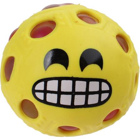 Jonotoys Stressbal Met Ballen Emoji Geel 6 Cm