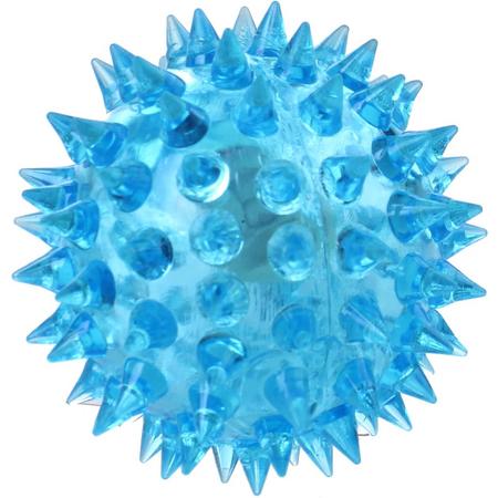 Jonotoys Stuiterbal Met Spikes En Licht 5,5 Cm Blauw