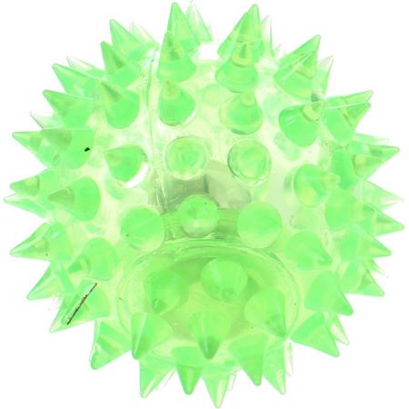 Jonotoys Stuiterbal Met Spikes En Licht 5,5 Cm Groen