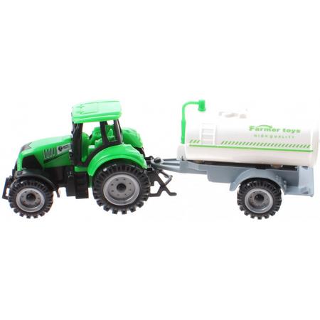Jonotoys Tractor Met Aanhanger Jongens 19 Cm Groen/wit