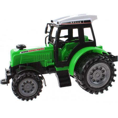Jonotoys Tractor Met Balenpers Jongens 24 Cm Groen/wit