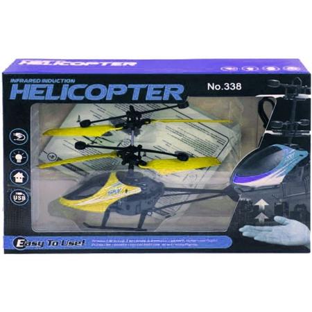 Zwevende helikopter met sensor