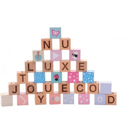 Jouéco® - Alfabet blokken met zakje