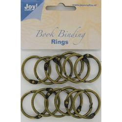 Joy! Crafts Boekbinders-ringen antiek koper 30mm 12st