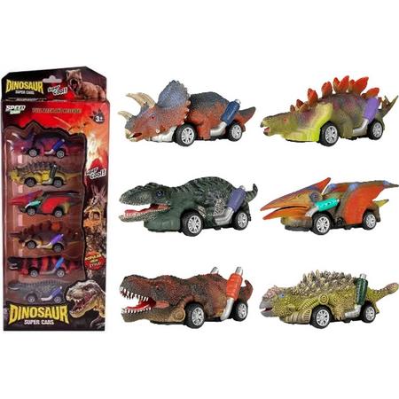 Joyage Dinosaurus speelgoed - 6 stuks - Pull back - Speelgoed jongens 2 3 4 5 6 7 jaar