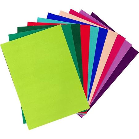 Joy!Crafts / Velvet, Velours, Fluweel Papier / Zelfklevend Karton / A4 x 10 vellen / Intensieve kleuren / 200grams