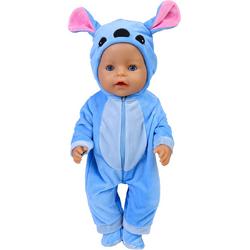 Babyborn outfit - Babypop Pakje - Blauw Babyborn Pakje met losse sokjes - Poppenkleding 43 cm - Babyborn kleding voor Spelen - Leer verzorgen