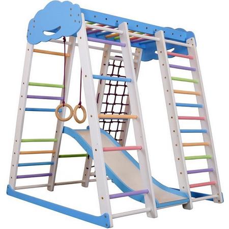 Speelhoek Dino 150cm, klimrek met glijbaan voor kinderen,Speeltoestel