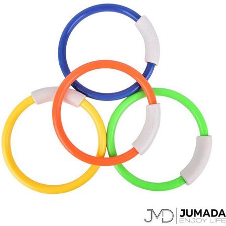 Jumadas Duikringen set - Opduikmaterialen - Duikspeeltjes - Ringen voor het zwembad - Set van 4