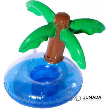 Jumadas Opblaasbare Bekerhouder Palmboom - Voor Bekers / Blikken / Flessen - Opblaas Drankhouder - Zwembadaccessoire - Opblaasfiguur - Palmbomen
