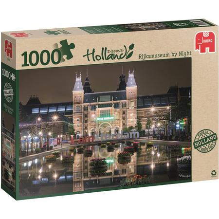 Amsterdam Rijksmuseum By Night 1000 stukjes puzzel