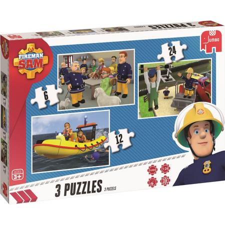 Brandweerman Sam 3in1 Puzzel Box