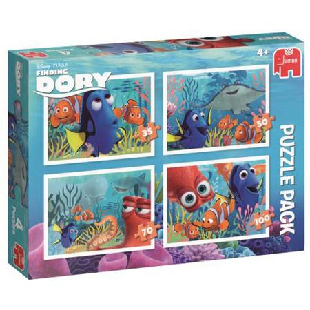 Disney Finding Dory 4in1 Puzzel - 4 legpuzzels met ieder een verschillend aantal stukjes