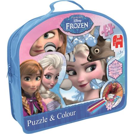 Disney Frozen Puzzel & Kleurplaat - Kinderpuzzel
