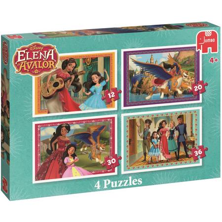 Disneys Elena of Avalor 4 in 1 - Set van 4 vormenpuzzels met 14, 16, 18 en 20 stukjes
