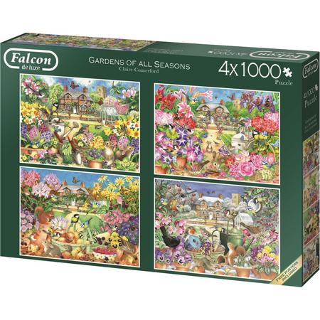 Falcon de luxe Gardens Seasons 4 x 1000 pcs 1000stuk(s)