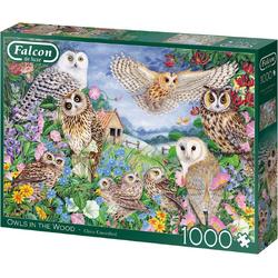 Falcon de luxe Owls in the Wood 1000 stukjes