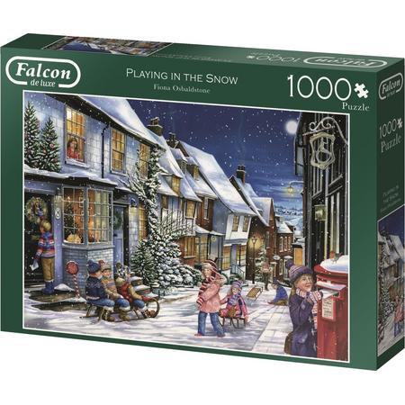 Falcon de luxe Playing in the Snow 1000 pcs 1000stuk(s)