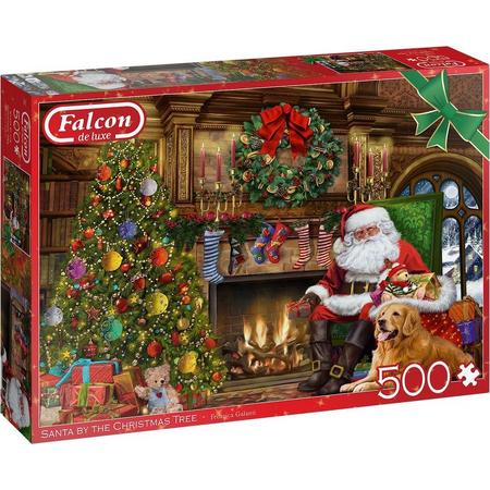 Falcon puzzel Santa by the Fireplace - Legpuzzel - 500 stukjes