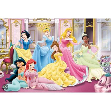 Jumbo Disney Princess Puzzel met Krijtjes - 24 stukjes