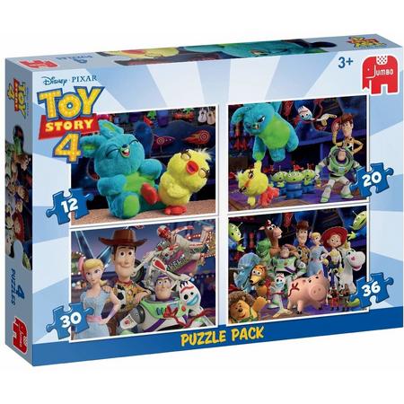 Jumbo Legpuzzel 4-in-1 Toy Story 4 12-20-30-36 Stukjes