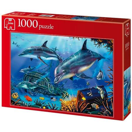 Jumbo Puzzel - Dolfijnen Op Jacht Naar De Schat - 1000 stukjes