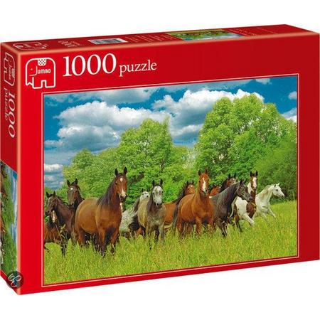 Jumbo Wilde Paarden in de Wei - Puzzel - 1000 stukjes