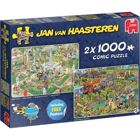 Legpuzzel - 2x1000 stukjes - Jan van Haasteren, Foodtruckfestival en BBQ feest