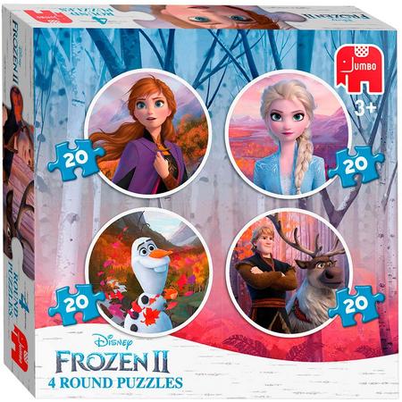 Puzzel Frozen 2 rond: 4 in 1 (19746)